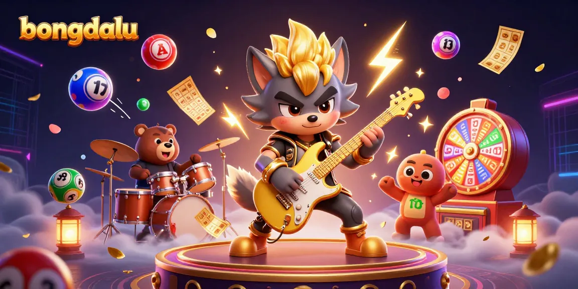 Engage with bongdalu's dynamic casino scene featuring a rock star wolf and exciting game elements.