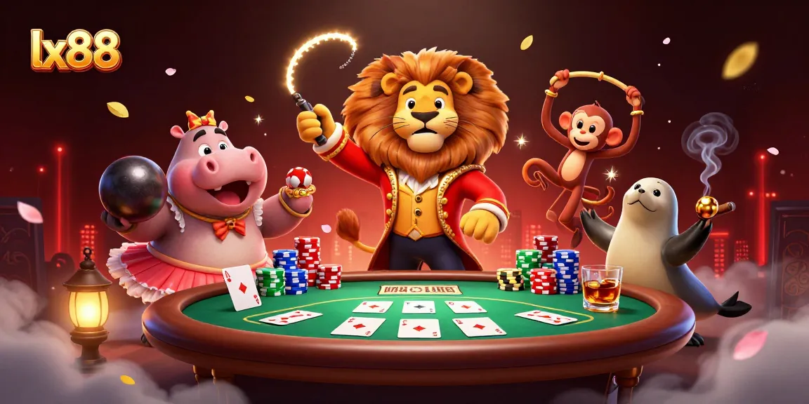 Experience thrilling gameplay with lx88 featuring colorful casino characters and poker elements.