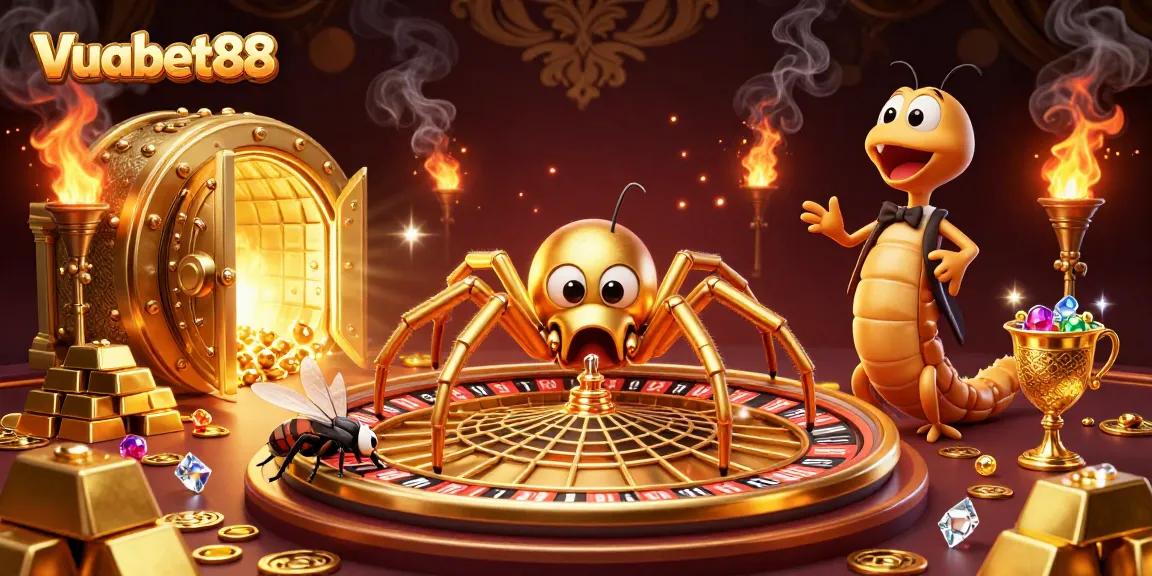 Experience the exciting world of Vuabet88 with our vibrant casino-themed illustration.