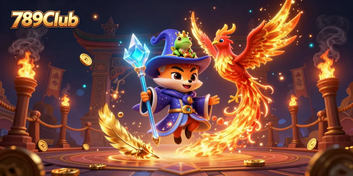 Experience thrilling action at 789Club with a vibrant casino illustration featuring mystical elements.