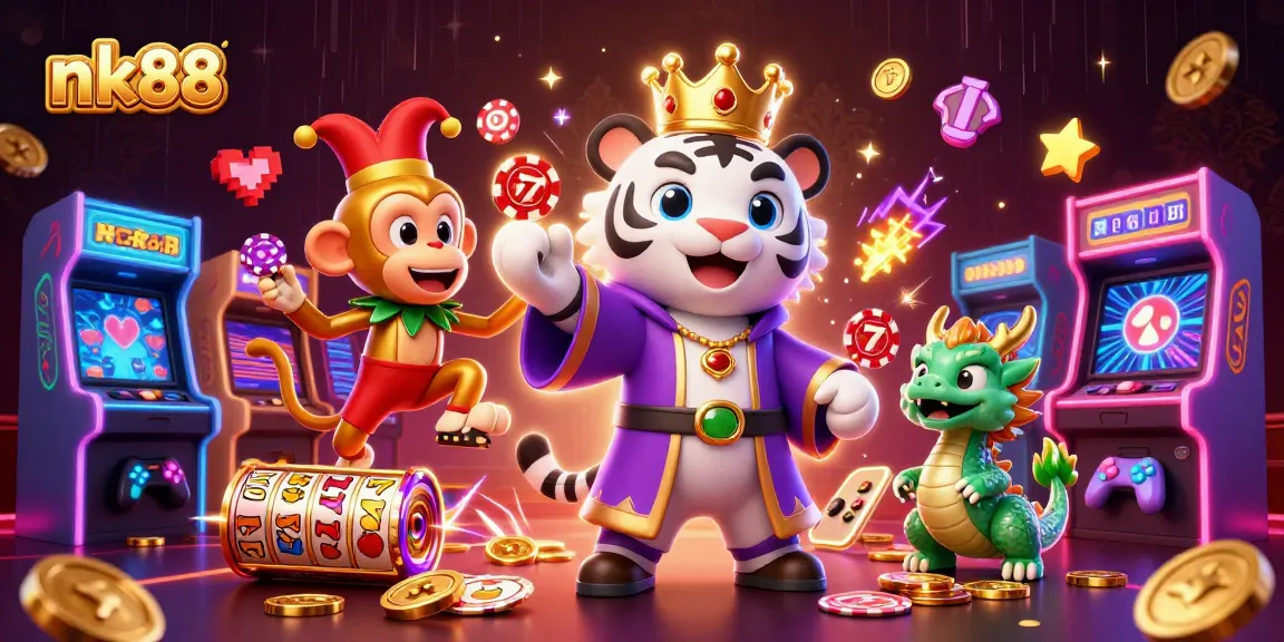 Engage in thrilling gameplay at nk88 with colorful slots, lively characters, and dynamic casino elements.