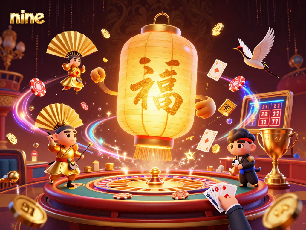 Engage in the thrilling game of nine with dynamic elements from a lively casino atmosphere, showcasing excitement and vibrant energy.