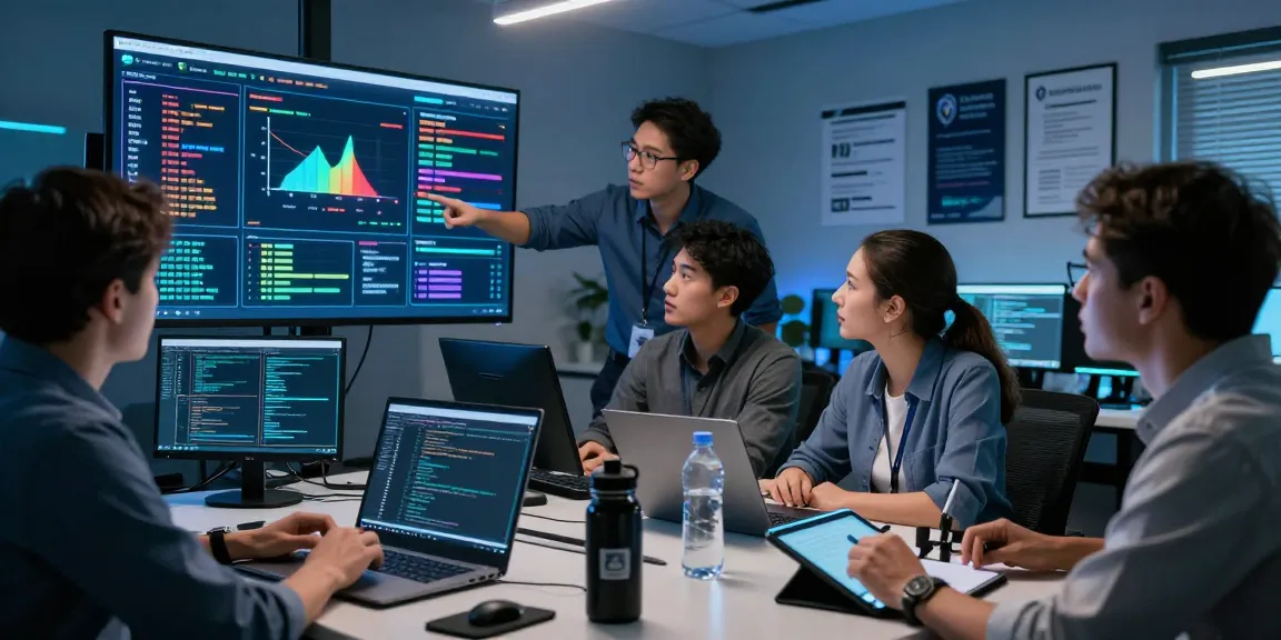 Cybersecurity team analyzes DRAGON222 link threat data in a modern office.