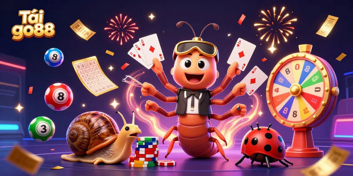 Experience the thrill of gaming as you Tải go88 and enjoy exciting casino games in this vibrant illustration.