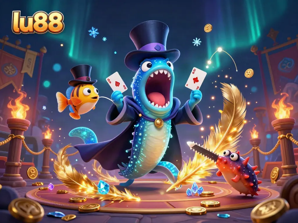 Engage in thrilling gaming adventures at lu88 with this vibrant underwater casino scene featuring mesmerizing sea creatures.