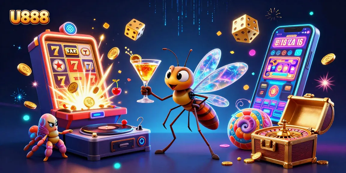Experience exciting gameplay at U888 with stunning visuals and engaging characters in a vibrant casino scene.