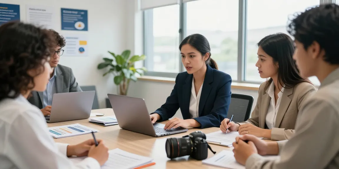 International student advisory consultation at https://aisa.org.uk office, showcasing guidance materials and professional discussions.
