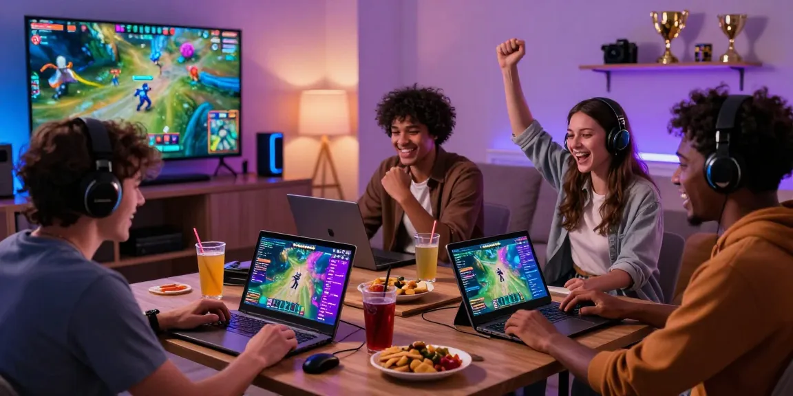 Friends engaged in a lively gaming session on Sunwin platform, showcasing excitement and camaraderie.