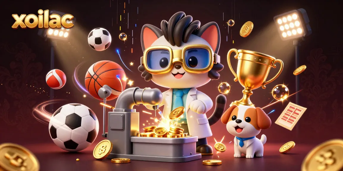 Xoilac showcases an exhilarating online sports betting experience with vibrant animation and rich detail.
