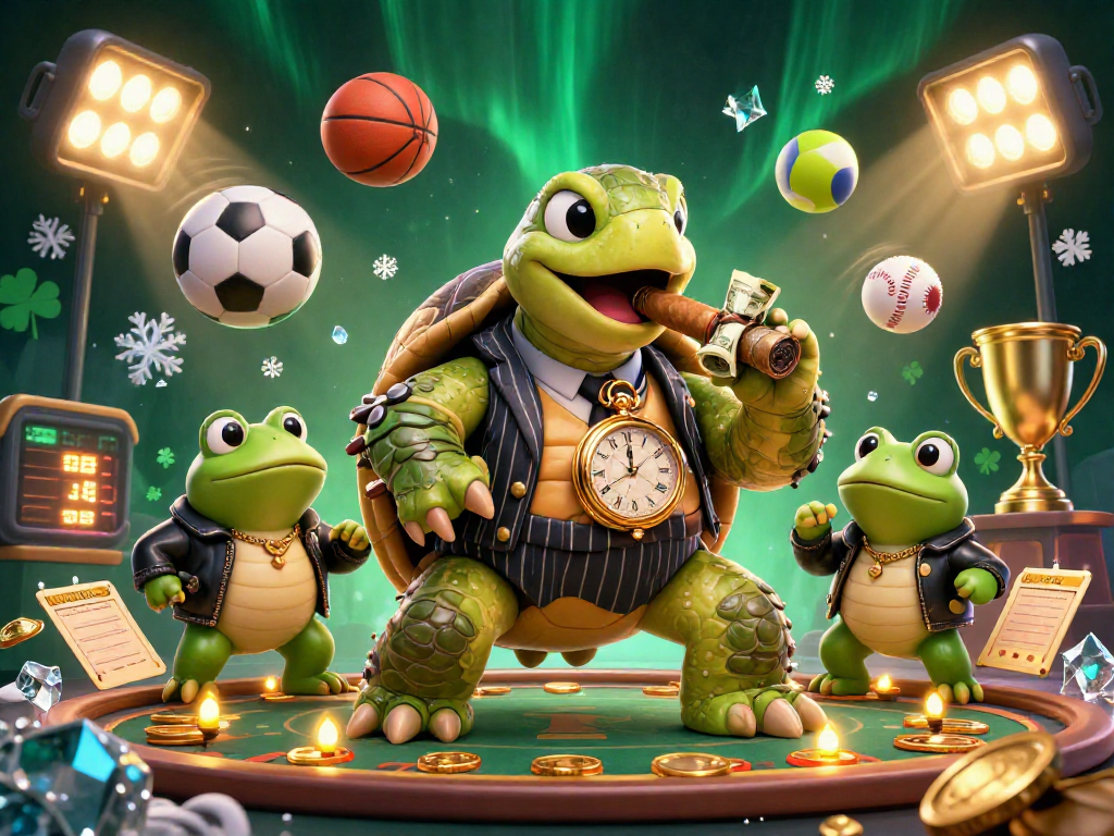 Engage with luongson's thrilling sports betting experience featuring lively cartoon characters in a vibrant casino atmosphere.