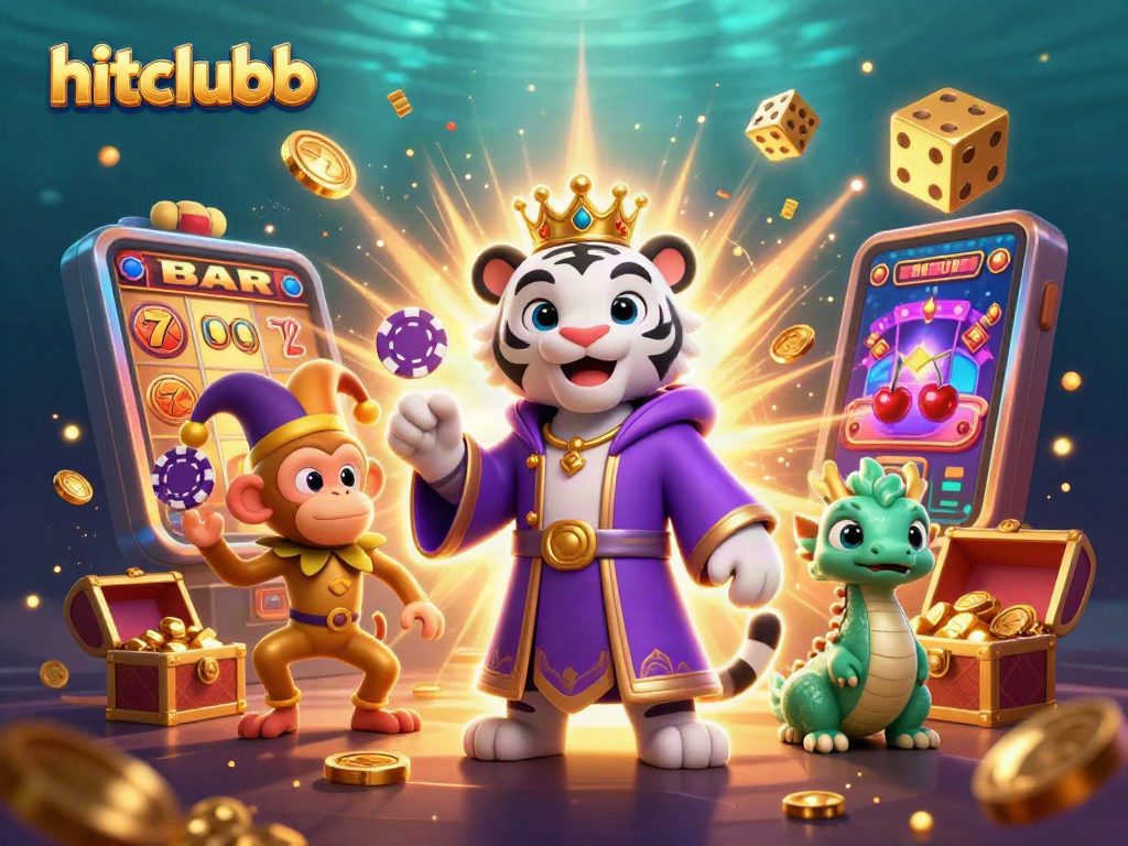 Experience winning moments at hitclubb with a vibrant casino-themed 3D scene.
