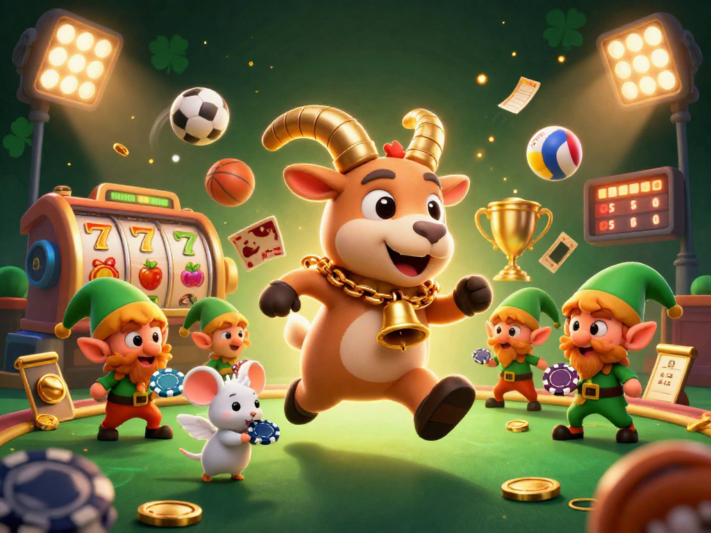 Experience thrilling casino action at sunwin with Krampus, angel mouse, and elf gremlins amidst slots and sports betting.