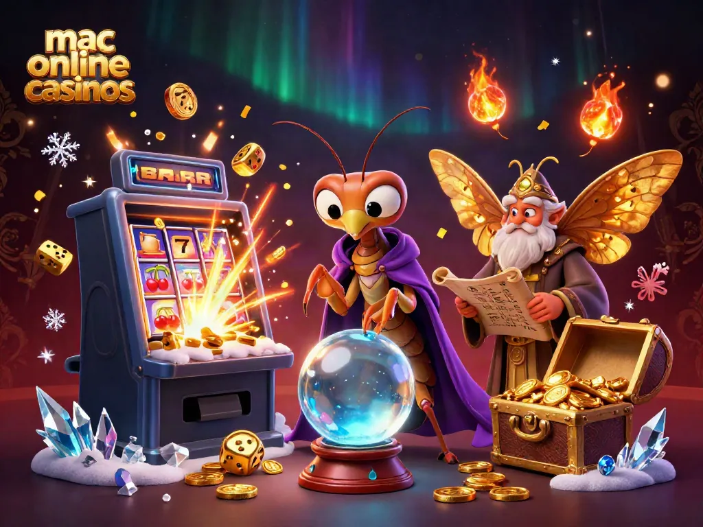 Experience the thrill of mac online casinos with a dynamic fortune teller scene full of game elements.