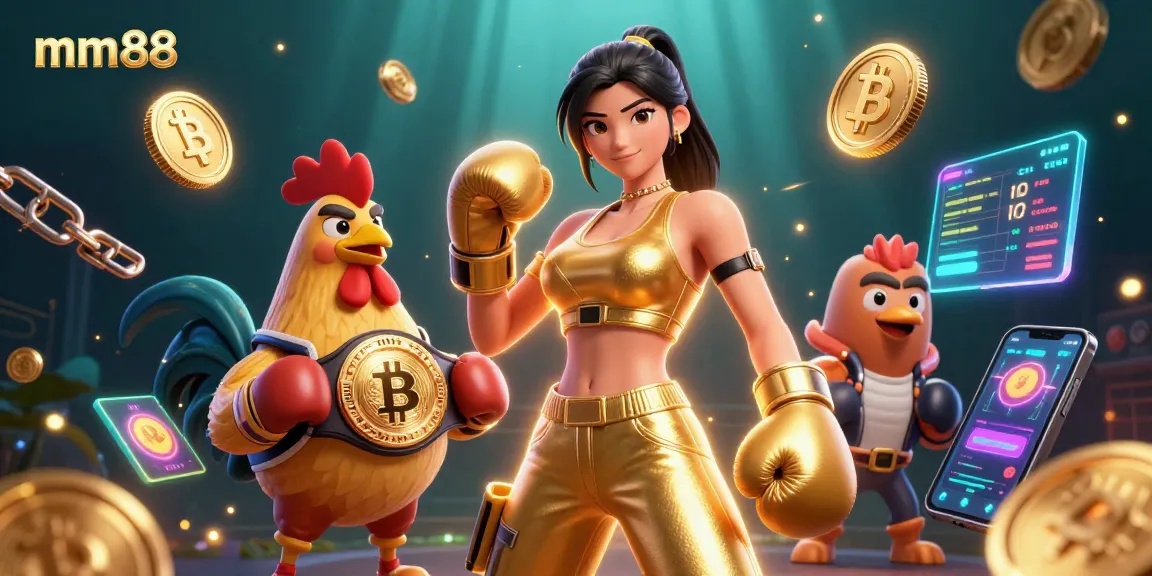 Engage with mm88 for exciting boxing-themed crypto gambling action featuring vibrant visuals.