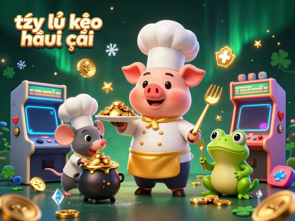 Explore tỷ lệ kèo nhà cái amidst vibrant casino-themed characters and elements.