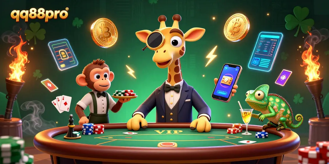 Experience exciting gameplay at qq88pro featuring vibrant characters and casino elements in a thrilling 3D illustration.