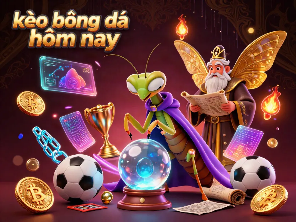 Engage in thrilling sports betting with kèo bóng đá hôm nay, illustrated with vibrant details and dynamic elements.