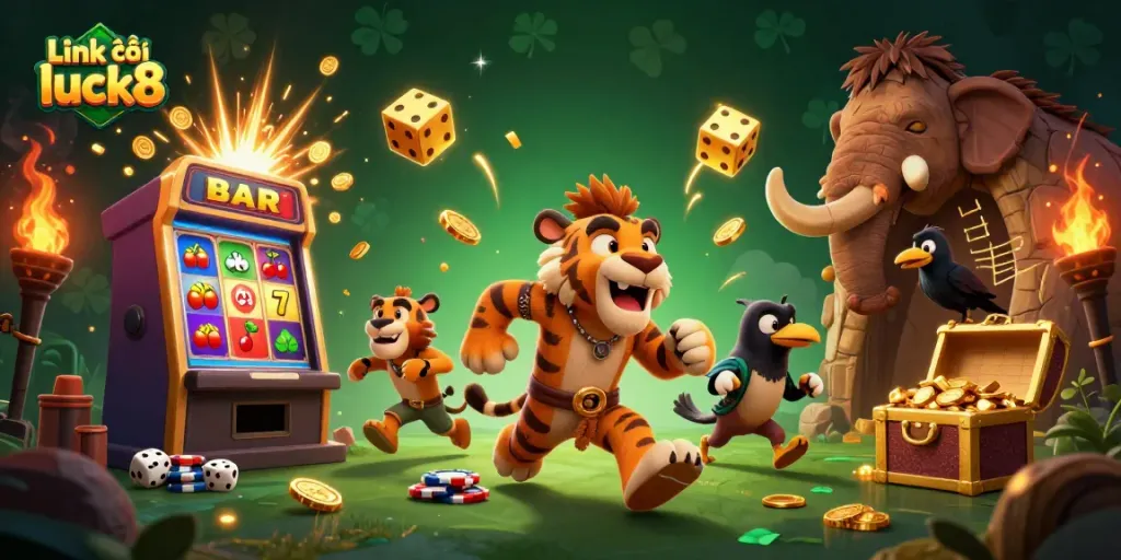 Spin the reels and win at Link vào luck8 with vibrant casino games and dynamic characters.