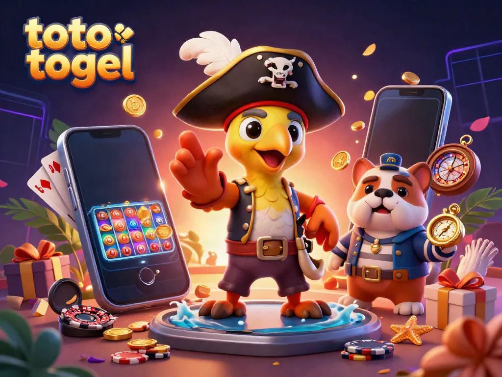 Experience the excitement of toto togel with vibrant casino-themed characters and immersive game elements.