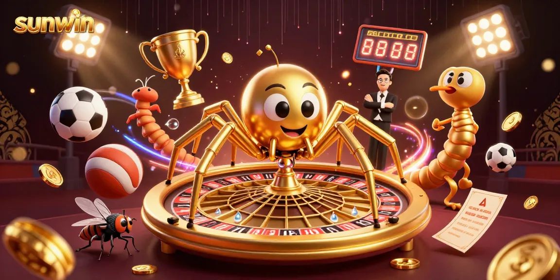 Engage thrilling bets with sunwin in a captivating 3D casino illustration of a roulette wheel.
