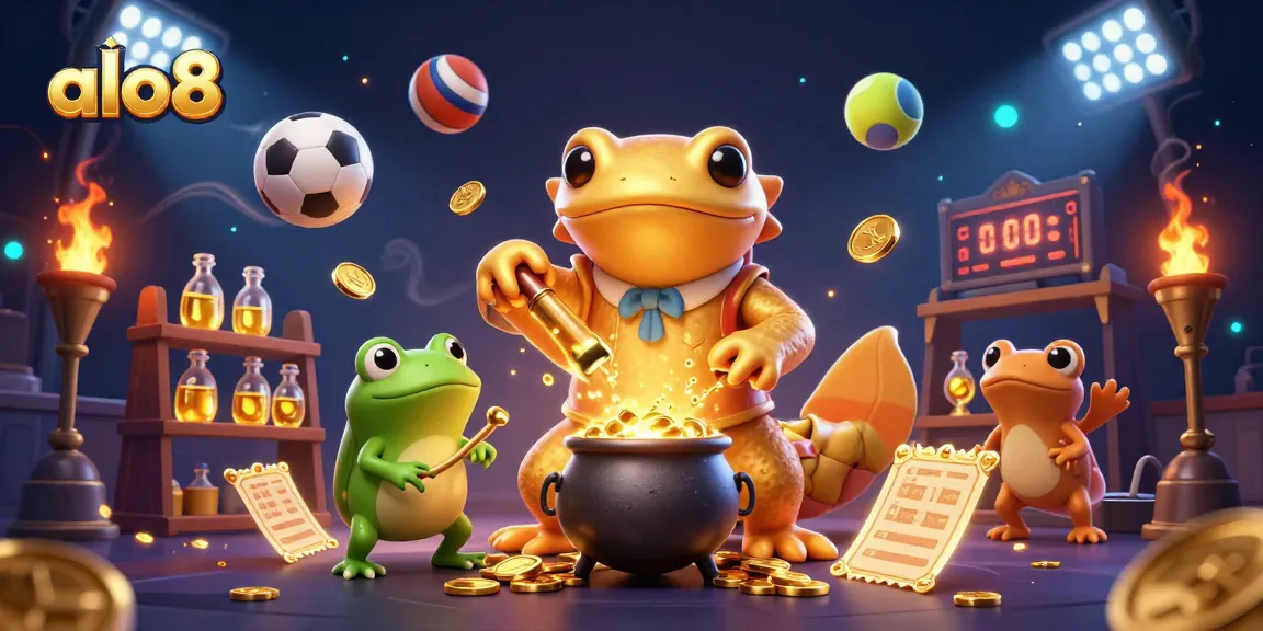 Join the fun at alo8 with a golden salamander alchemist creating coins from metals.