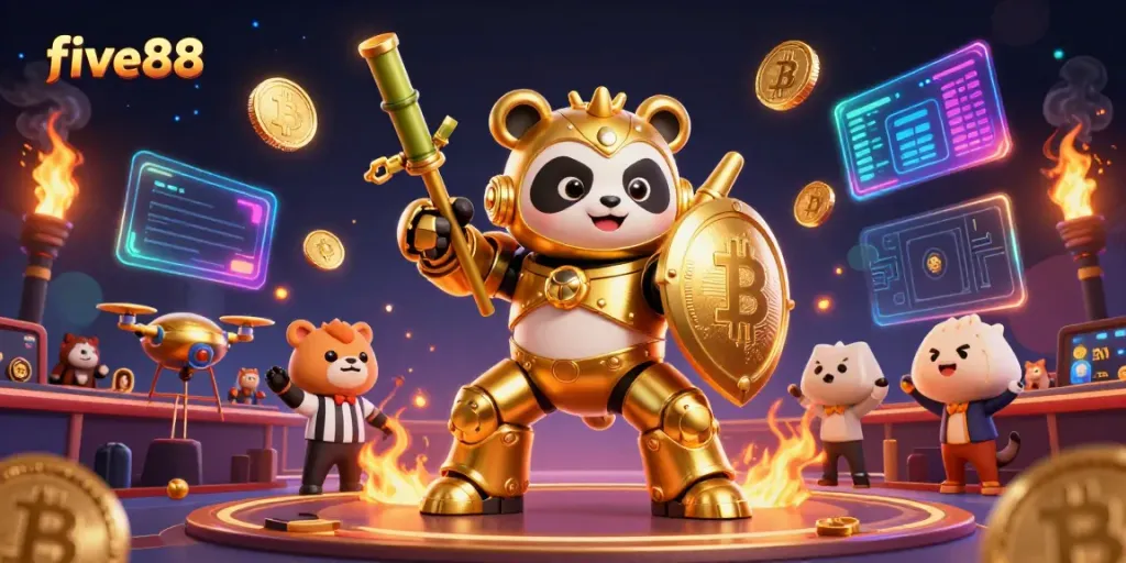 Experience adrenaline as five88 invites players to a vibrant casino arena filled with unique characters and crypto elements.