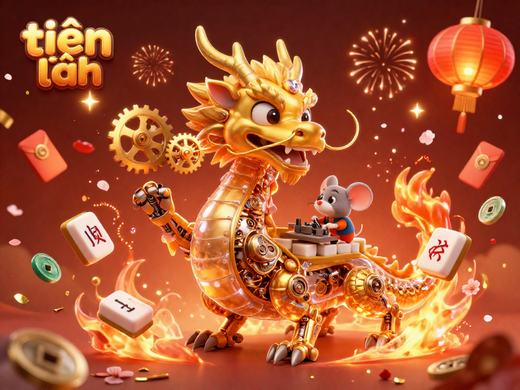 Engage in tiến lên strategy and skill with vibrant scenes of fortune, gold, and festive elements.