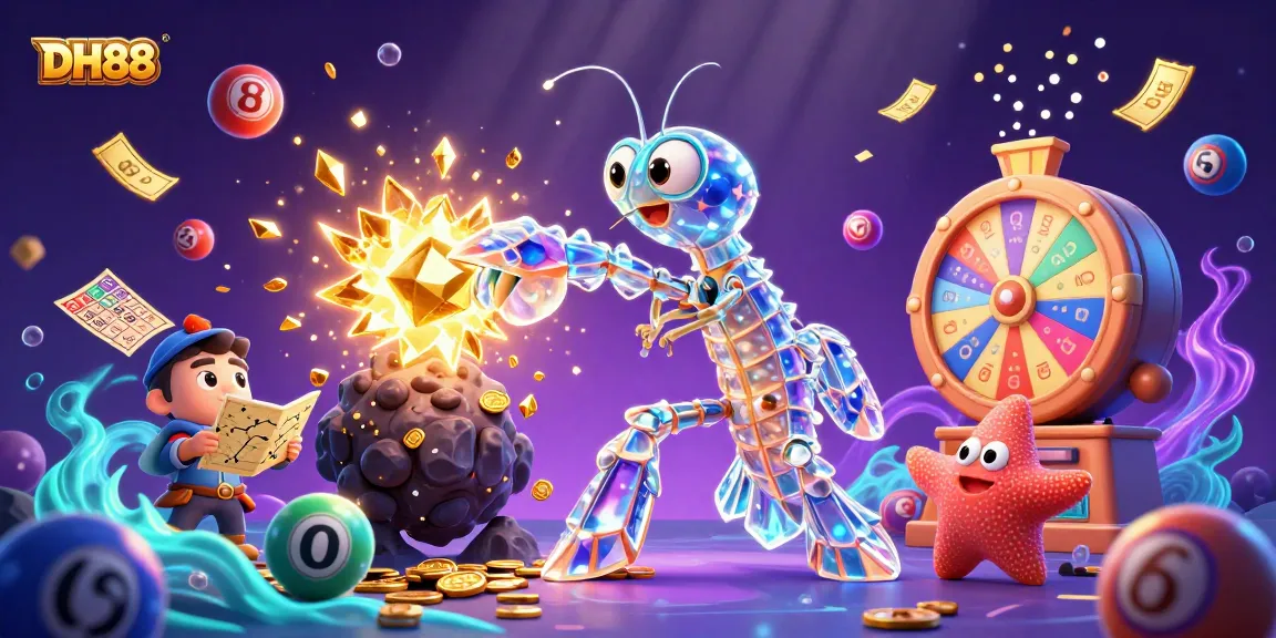 Experience thrilling action at DH88 with a 3D cartoon scene of galactic characters amidst exciting casino elements.