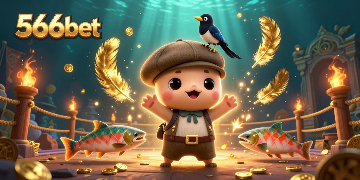 Experience thrilling games at 566bet with this lively underwater casino scene showcasing playful characters and vibrant elements.