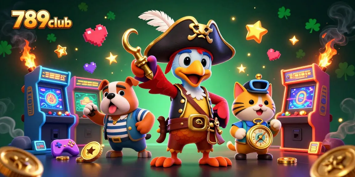 Experience gaming action at 789club with pirate characters and vibrant casino elements.