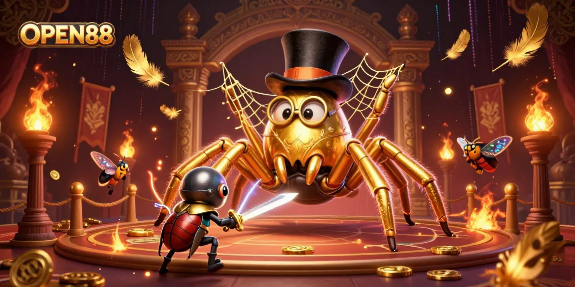 Bet on big wins with OPEN88’s dynamic gaming scene, showcasing engaging characters in the online casino.